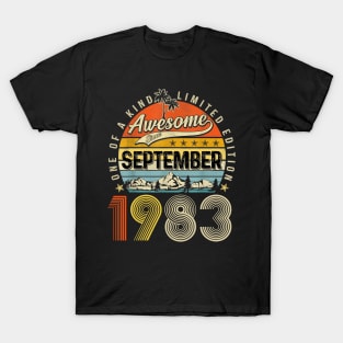 Awesome Since September 1983 Vintage 40th Birthday T-Shirt